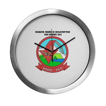 MMHS364 - M01 - 03 - Marine Medium Helicopter Squadron 364 with Text - Modern Wall Clock